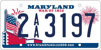 MD license plate 2AA3197