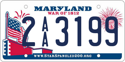 MD license plate 2AA3199