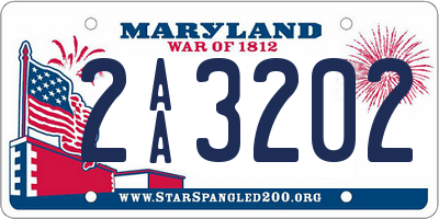 MD license plate 2AA3202