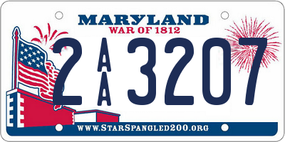 MD license plate 2AA3207