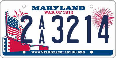 MD license plate 2AA3214