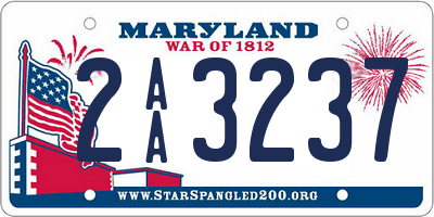 MD license plate 2AA3237