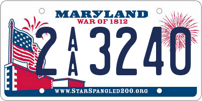 MD license plate 2AA3240