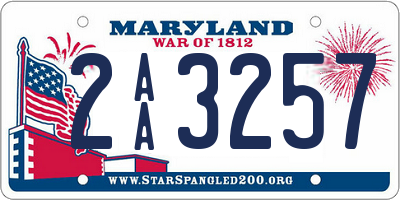 MD license plate 2AA3257