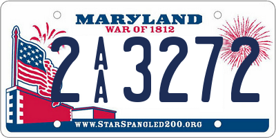 MD license plate 2AA3272