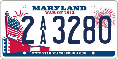 MD license plate 2AA3280