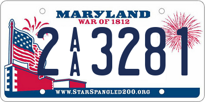 MD license plate 2AA3281