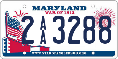 MD license plate 2AA3288