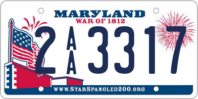 MD license plate 2AA3317