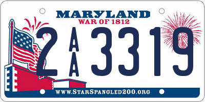 MD license plate 2AA3319