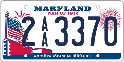 MD license plate 2AA3370