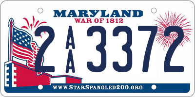 MD license plate 2AA3372