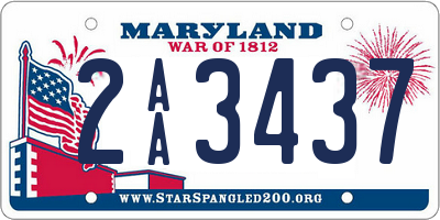 MD license plate 2AA3437