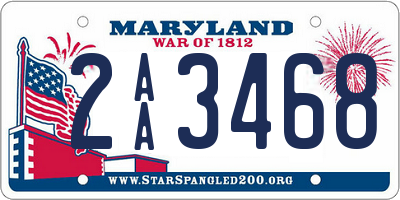MD license plate 2AA3468
