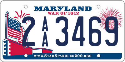 MD license plate 2AA3469