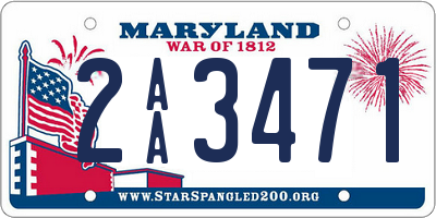 MD license plate 2AA3471