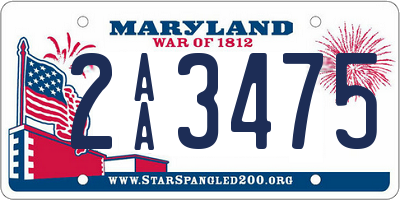 MD license plate 2AA3475