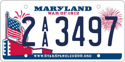 MD license plate 2AA3497