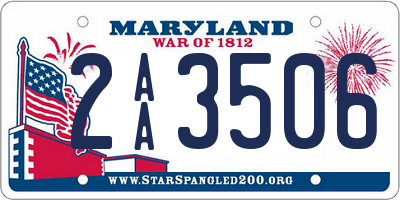 MD license plate 2AA3506