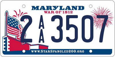 MD license plate 2AA3507