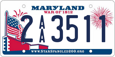 MD license plate 2AA3511