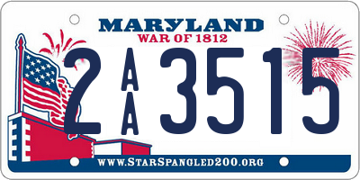 MD license plate 2AA3515