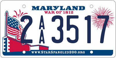 MD license plate 2AA3517