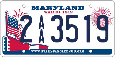 MD license plate 2AA3519