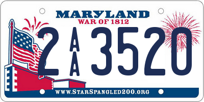 MD license plate 2AA3520