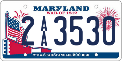 MD license plate 2AA3530