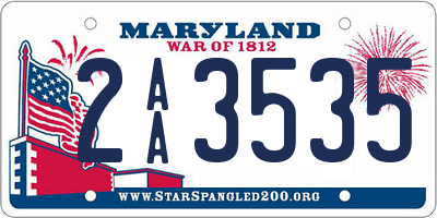 MD license plate 2AA3535