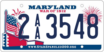 MD license plate 2AA3548