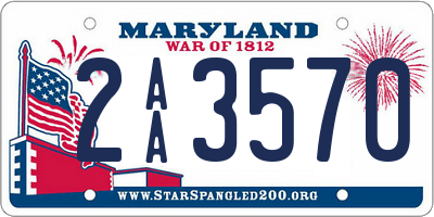 MD license plate 2AA3570