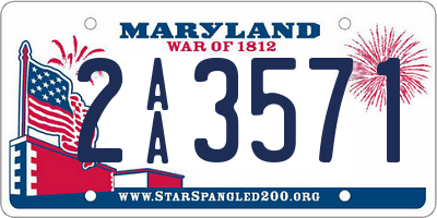 MD license plate 2AA3571