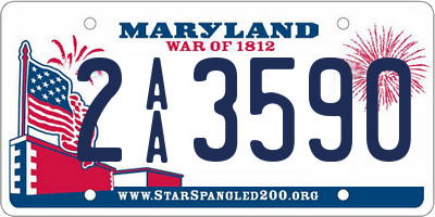 MD license plate 2AA3590