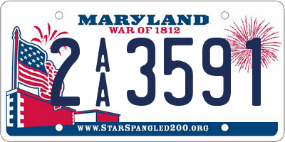 MD license plate 2AA3591