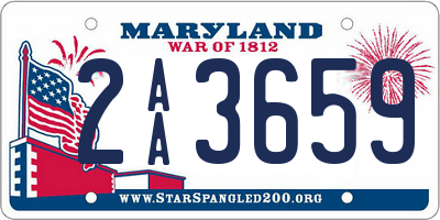 MD license plate 2AA3659