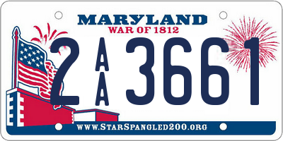 MD license plate 2AA3661