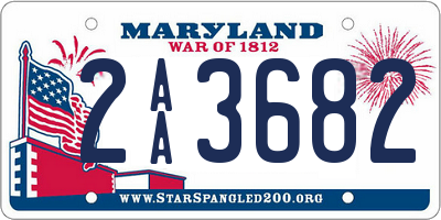 MD license plate 2AA3682