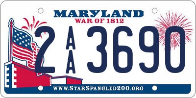 MD license plate 2AA3690