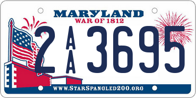 MD license plate 2AA3695