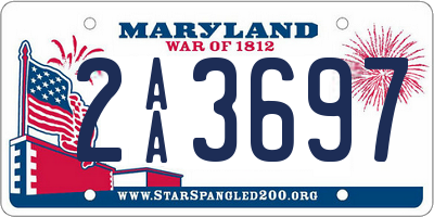 MD license plate 2AA3697