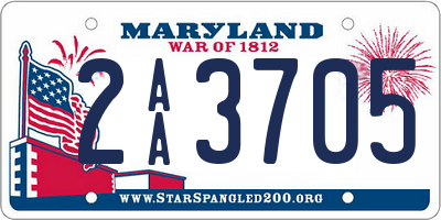 MD license plate 2AA3705