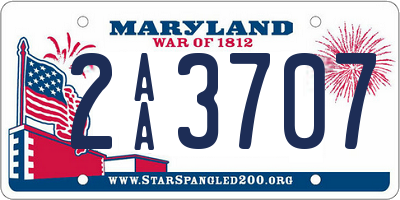 MD license plate 2AA3707