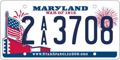 MD license plate 2AA3708