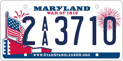 MD license plate 2AA3710