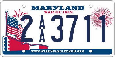 MD license plate 2AA3711