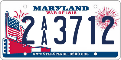 MD license plate 2AA3712