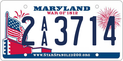 MD license plate 2AA3714