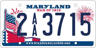 MD license plate 2AA3715